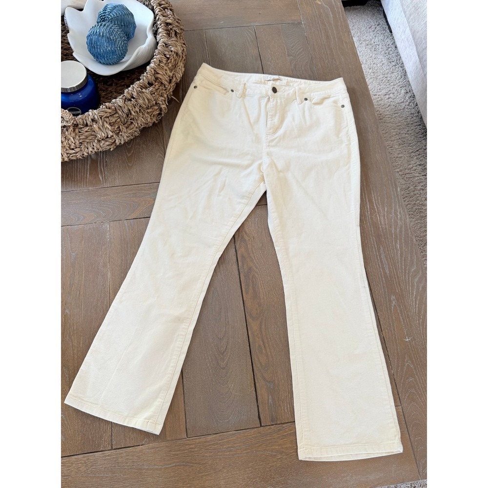 Ann Mashburn Corduroy Pants Womens Cream Size 30